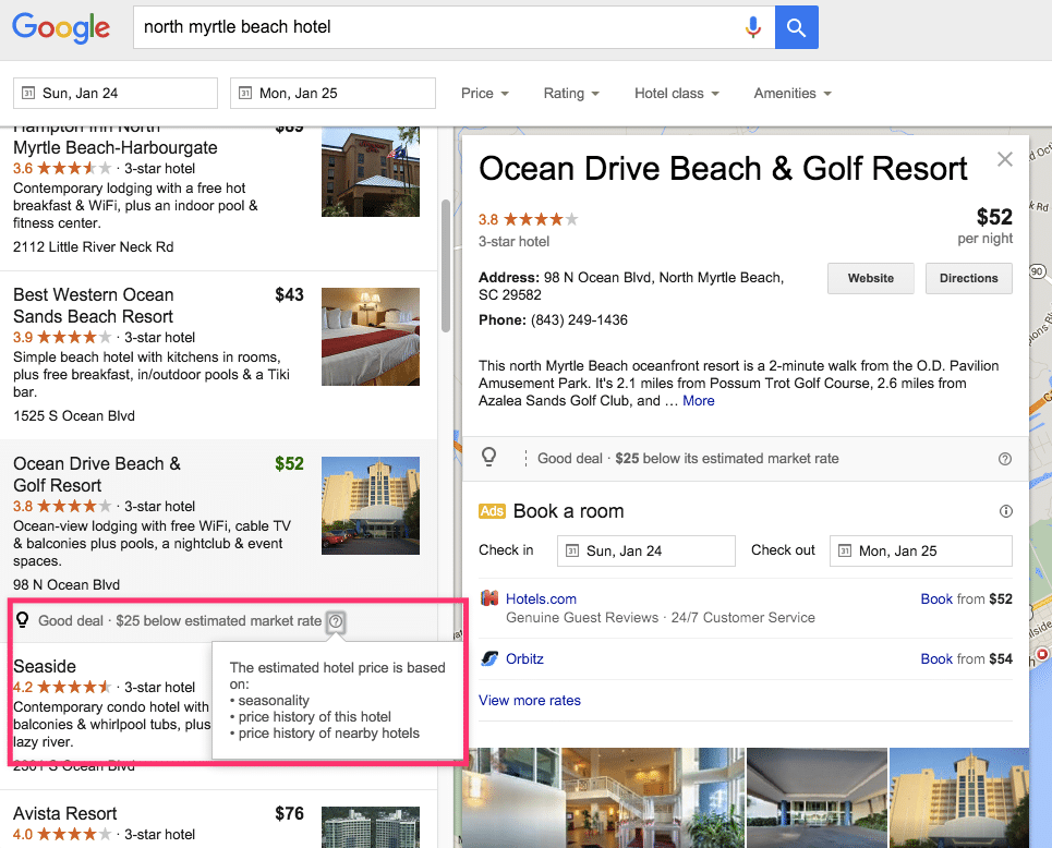 google hotel deal local