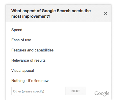 google quality surveys