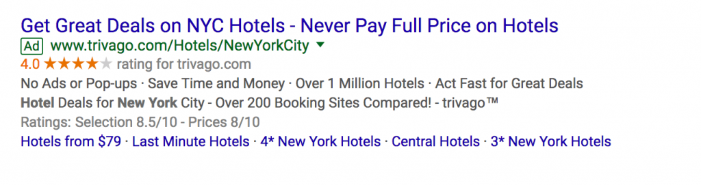 trivago ppc ad 1