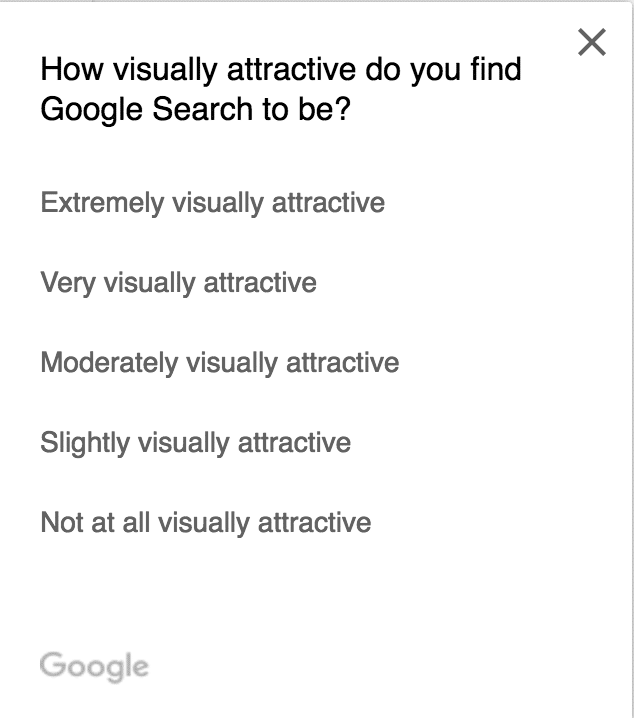 visually question google search